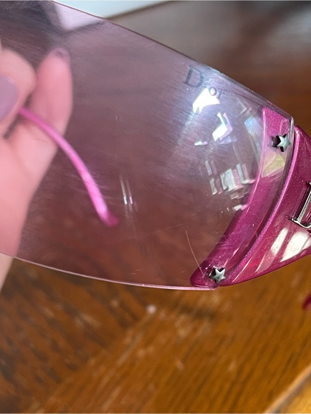 Dior Pink Gradient Shield Sunglasses - Picture 7 of 11